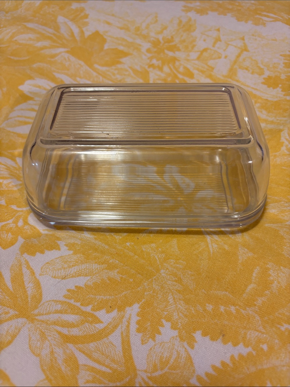 Vintage Clear Glass Butter Dish